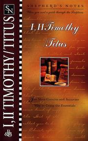 Cover of: I & II Timothy, Titus (Shepherd's Notes) by Dana Gould