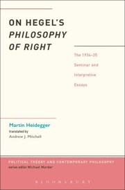 Cover of: On Hegels Philosophy of Right
            
                Political Theory and Contemporary Philosophy