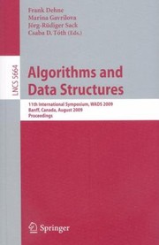 Cover of: Algorithms and Data Structures
            
                Lecture Notes in Computer Science by 