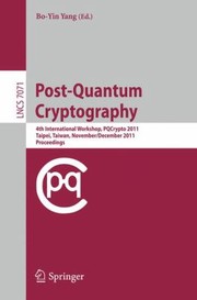 Cover of: Postquantum Cryptography International Workshop Proceedings