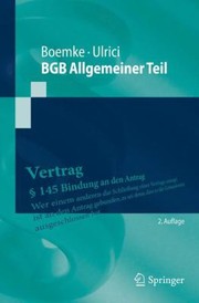 Cover of: Bgb Allgemeiner Teil
            
                SpringerLehrbuch by 