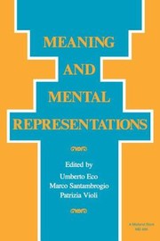 Cover of: Meaning and Mental Representation
            
                Advances in Semiotics Paperback