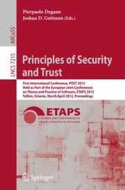 Cover of: Principles of Security and Trust
            
                Lecture Notes in Computer Science