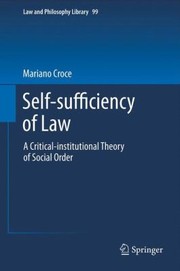 Cover of: SelfSufficiency of Law
            
                Law and Philosophy Library by 