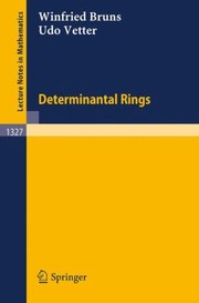 Cover of: Determinantal Rings
            
                Lecture Notes in Mathematics