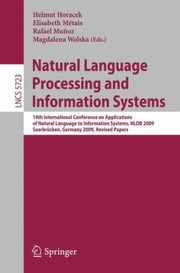 Cover of: Natural Language Processing and Information Systems
            
                Lecture Notes in Computer Science