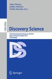 Cover of: Discovery Science
            
                Lecture Notes in Artificial Intelligence