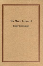 Cover of: The Master Letters of Emily Dickinson by Emily Dickinson