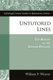 Cover of: Untutored Lines
            
                Edinburgh Critical Studies in Renaissance Culture