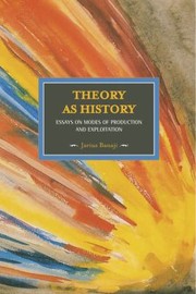 Cover of: Theory as History
            
                Historical Materialism Book by 