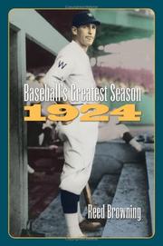 Cover of: Baseball's Greatest Season: 1924