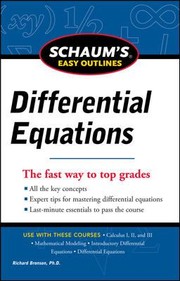 Cover of: Schaums Easy Outlines Differential Equations
            
                Schaums Easy Outlines