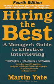 Cover of: Hiring the Best: A Manager's Guide to Effective Interviewing