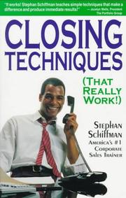 Cover of: Closing techniques by Stephan Schiffman