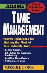 Cover of: Time management by Marshall Cook
