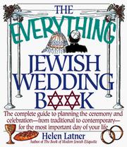 Cover of: The Everything Jewish Wedding Book by Helen Latner