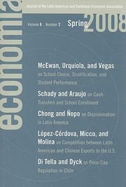 Cover of: Economia Volume 8
            
                Economia Journal of the Latin American  Caribbean Economic Association