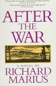 Cover of: After the war by Richard Marius, Richard Marius