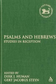 Cover of: Psalms and Hebrews
            
                Library Hebrew BibleOld Testament Studies