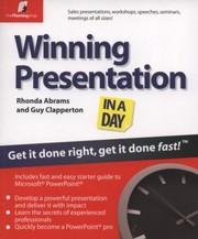 Cover of: Winning Presentation in a Day
            
                Planning Shop Series