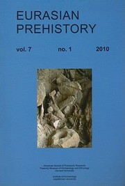 Cover of: Eurasian Prehistory Volume 7
            
                Eurasian Prehistory