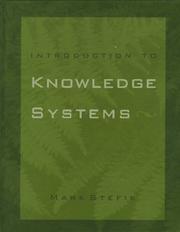 Cover of: Introduction to knowledge systems