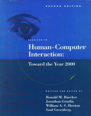 Cover of: Readings in human-computer interaction by written and edited by Ronald M. Baecker ... [et al.].