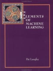 Cover of: Elements of machine learning by Pat Langley