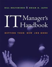 Cover of: IT Manager's Handbook by Bill Holtsnider, Brian D. Jaffe