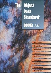 Cover of: The Object Data Standard: ODMG 3.0 (The Morgan Kaufmann Series in Data Management Systems)