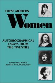 Cover of: These modern women by edited and with a revised introduction by Elaine Showalter.