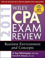 Cover of: Wiley CPA Exam Review 2011 Business Environment and Concepts
            
                Wiley CPA Examination Review Business Environment  Concepts by 