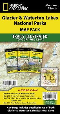 Glacier/waterton Lakes National Parks,map Pack Bundle 2012