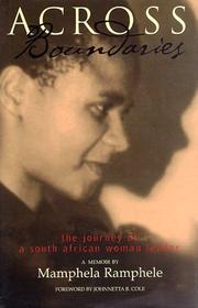Cover of: Across Boundaries by Mamphela Ramphele
