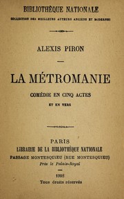 Cover of: La me tromanie by Alexis Piron