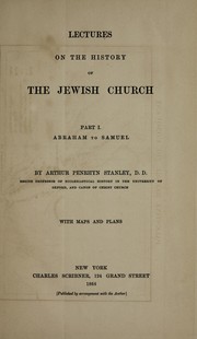 Cover of: Lectures on the history of the Jewish church
