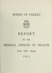 Cover of: [Report 1961] | Paisley (Scotland). Burgh Council