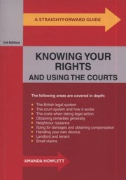 Cover of: Knowing Your Rights and Using the Courts Amanda Howlett