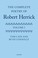 Cover of: The Complete Poetry Of Robert Herrick Volume I
