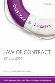 Cover of: Law Of Contract 2013 And 2014