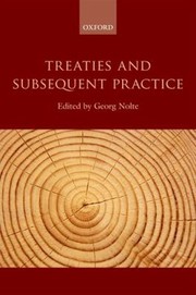 Cover of: Treaties And Subsequent Practice
