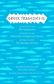 Cover of: Greek Tragedies 3 Aeschylus by 