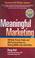 Cover of: Meaningful marketing