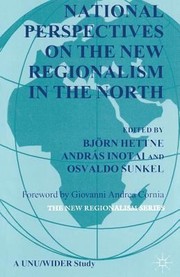 Cover of: National Perspectives On The New Regionalism In The North