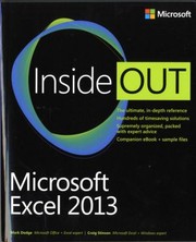 Microsoft Excel 2013 Inside Out by Mark Dodge