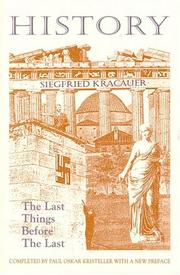 Cover of: History by Siegfried Kracauer