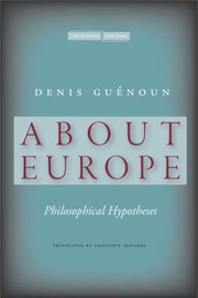 Cover of: About Europe Philosophical Hypotheses by 