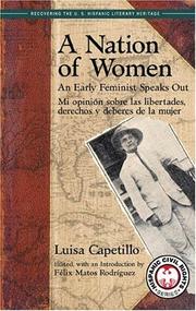 Cover of: A nation of women by Luisa Capetillo