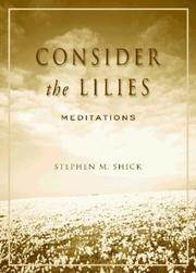 Cover of: Consider the Lilies: Meditations