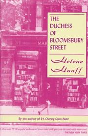 Cover of: The Duchess of Bloomsbury Street by Helene Hanff